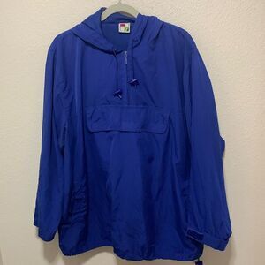 Energy Zone Women’s Quarter Zip Mesh Rain Coat Size 22W/24W Blue